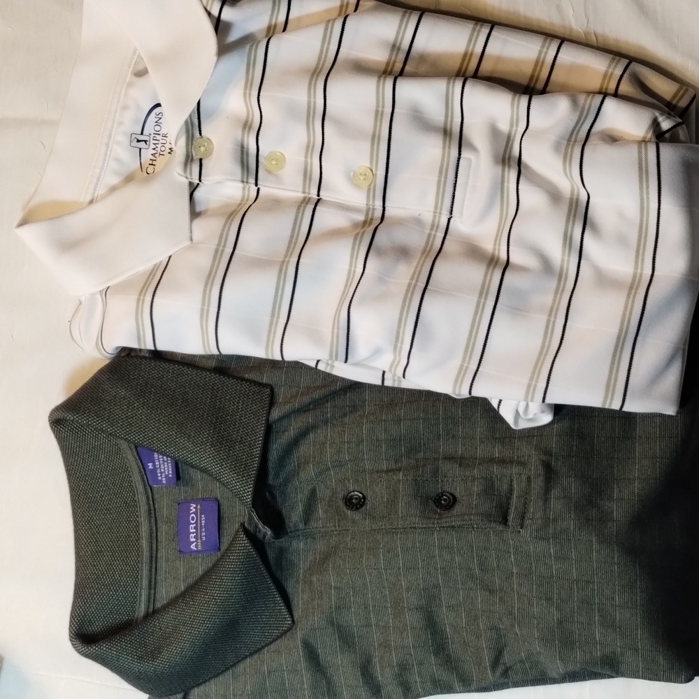 Two golf shirts size medium